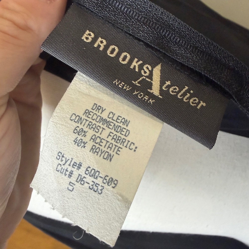 Brooks Atelier New York Y2K Black Ruffle Hem Micro Mini Dress Sleeveless Size 5 - Picture 6 of 8